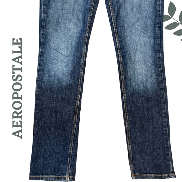 🛍️3/$40 AEROPOSTALE Bayla Skinny Jeans 7/8 Reg Dark Wash Mid Rise Blue Denim - Picture 5 of 7
